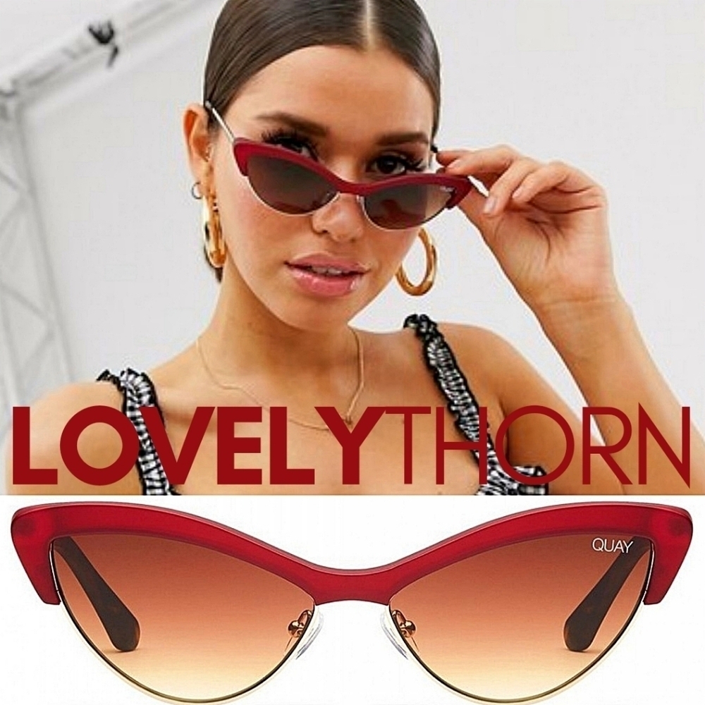 QUAY // ltd ed retro-glam finders keepers collaboration scarlet red cateyes